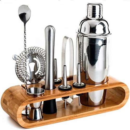 

Insulated Cocktail Shaker Mixer Bartender Kit 10pcs Cocktail Shaker Mixer Stainless Steel 550ml Bar Tool Set with Stylish Bamboo Stand Perfect Home Bartending Kit and Martini Cocktail Shaker Set