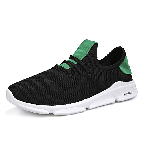 

men breathable knitted fabric lightweight sport casual running shoes