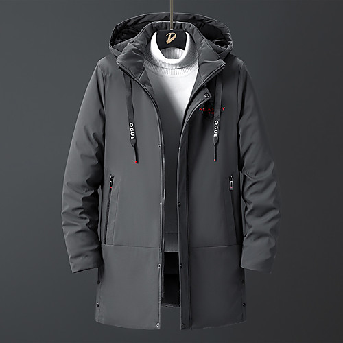 

Men's Hiking Fleece Jacket Winter Outdoor Solid Color Lightweight Windproof Breathable Quick Dry Top Cotton Fishing Climbing Camping / Hiking / Caving Black Grey / Warm