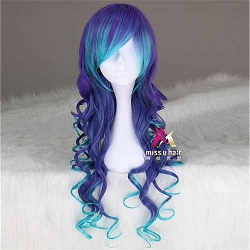 

30-inch Vocaloid Series Tour Wig Cos Anime Halloween Nightclub Prom Wig Harajuku Style Multicolor