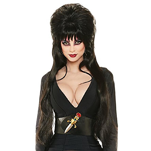 

costume deluxe elvira wig, black, one size