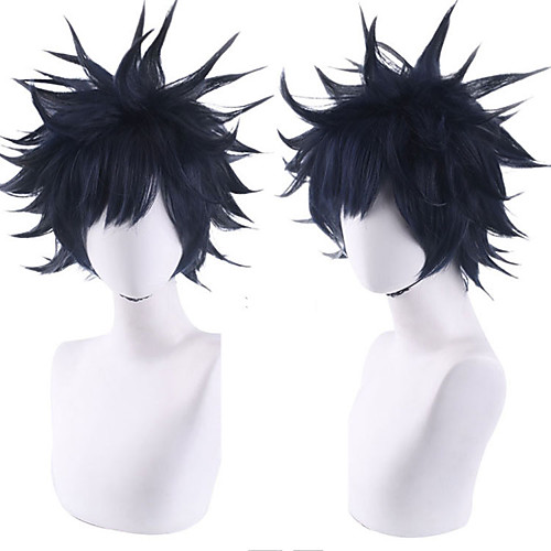 

Cosplay Costume Wig Synthetic Wig Loose Curl With Bangs Wig Short Black Synthetic Hair Women's Anime Cosplay Black