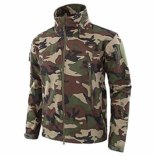 

male tactical shark skin tad softshell jacket outdoor mountaineering training camouflage army fan camping hunting jacket wear blue s