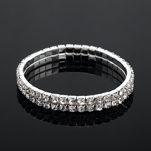 

Women's Bracelet Classic Blessed Fashion Rhinestone Bracelet Jewelry Silver For Wedding Daily