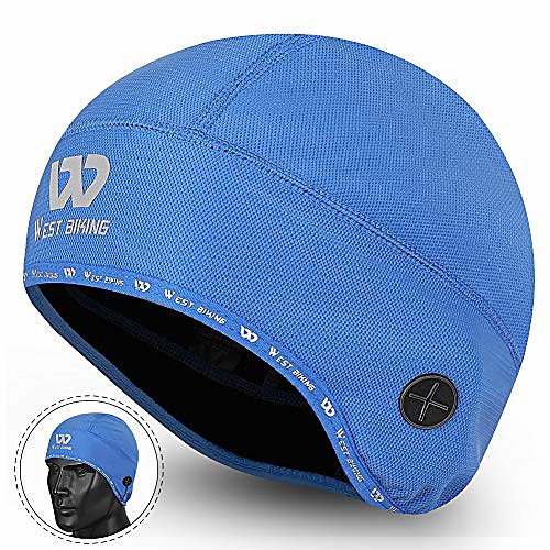 

skull cap helmet liner, thermal running beanie with ear covers, sweat wicking helmet liner hard hat liner, cycling skull cap with sunglasses hole winter beanie hat for outdoor sports, works