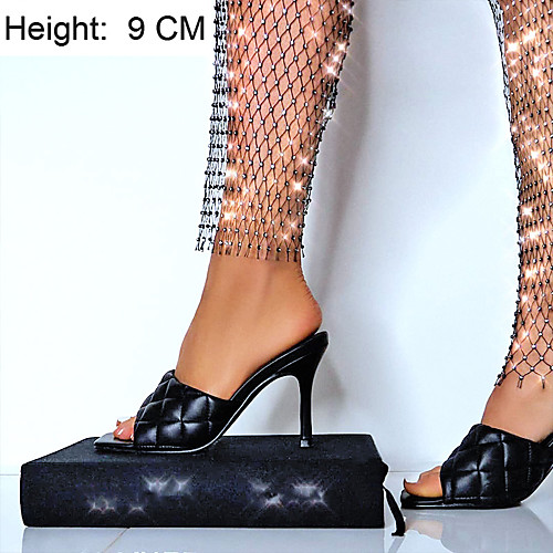 

Women's Sandals Pumps Square Toe High Heel Sandals Casual Sexy Minimalism Party & Evening Office & Career PU Solid Colored White Black Red