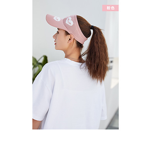 

Women's Men's Hiking Hat Outdoor Breathable Comfortable Hat Letter & Number Terylene White Black Pink for Fishing Beach Traveling