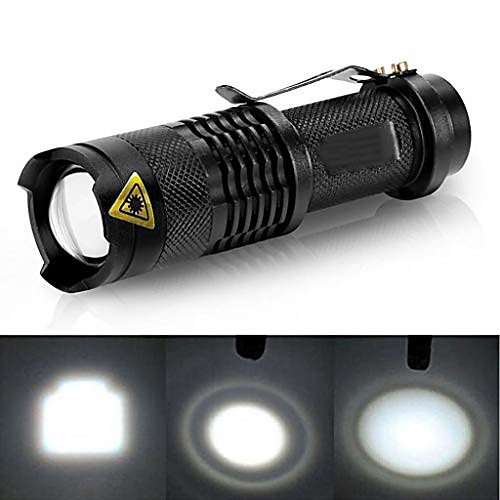 

usb rechargeable bike light, aluminum alloy super bright wide angle led flashlight, 14500mah battery torch lamp with rotation light holder - black