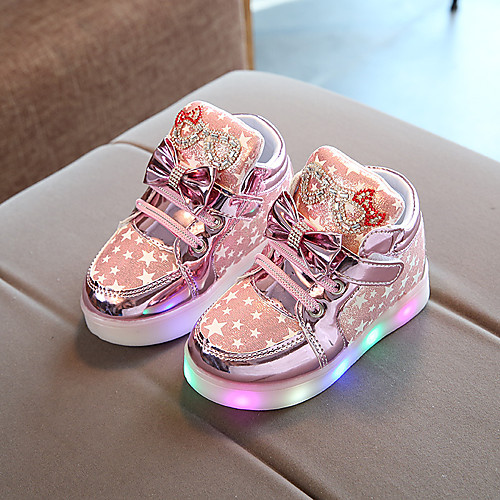 

Boys' Girls' Sneakers Comfort PU Little Kids(4-7ys) Daily Walking Shoes Pink Gold Silver Spring Fall