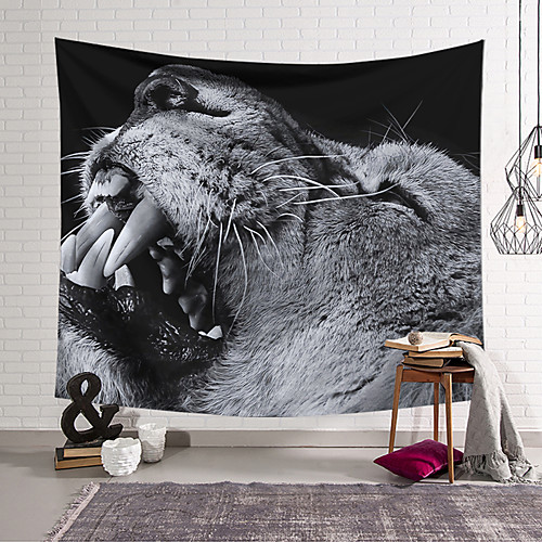 

Wall Tapestry Art Decor Blanket Curtain Hanging Home Bedroom Living Room Decoration Polyester Mighty Lion