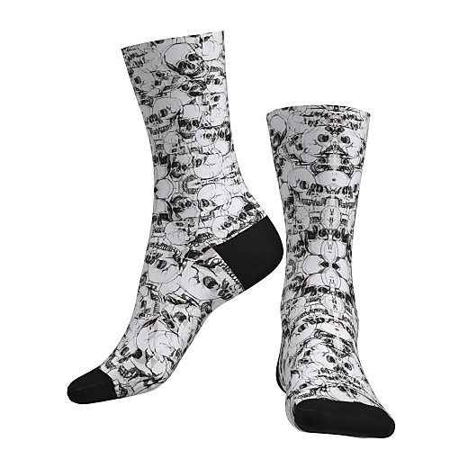 

Crew Socks Compression Socks Calf Socks Athletic Sports Socks Cycling Socks Women's Men's Bike / Cycling Lightweight Breathable Anatomic Design 1 Pair Graphic Skull Cotton Grey S M L / Stretchy