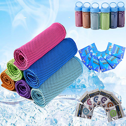 

cooling towel for sports, workout, fitness, gym, yoga, pilates, travel, camping,hiking,running,golf & more color blue