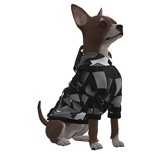 

Dog Hoodie Graphic Optical Illusion 3D Print Ordinary Fashion Casual / Daily Dog Clothes Puppy Clothes Dog Outfits Breathable Black Costume for Girl and Boy Dog Polyster S M L XL