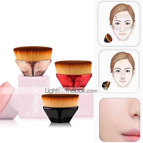 

1PC Foundation Makeup Brush Flat Top Kabuki Hexagon Face Blush Powder Foundation Brush for Cream or Powder Cosmetics