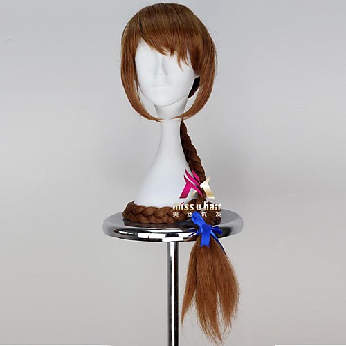 

Synthetic Wig Fawn Curly Weave Asymmetrical Wig Very Long Brown Synthetic Hair 55 inch Women's Adorable Brown