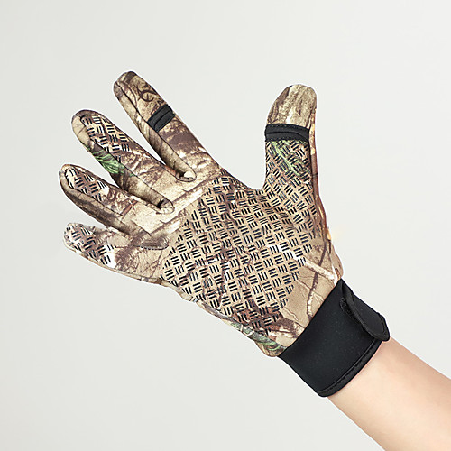 

camouflage hunting gloves fingerless camo realtree archery hunting