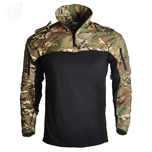 

military clothing casual set combat tactical long sleeve shirt set(black-l)