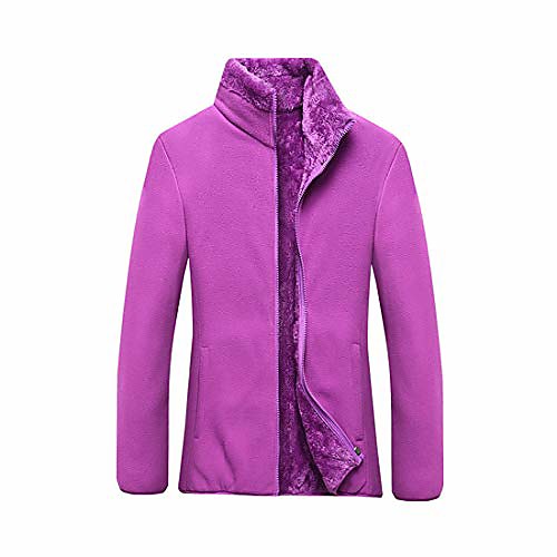 

Women's Hiking Fleece Jacket Winter Outdoor Lightweight Windproof Breathable Quick Dry Winter Jacket Top Fleece Fishing Climbing Camping / Hiking / Caving Maroon Denim Blue Purple Royal Blue