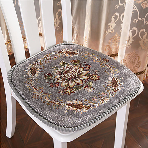 

Exquisite Jacquard Solid Color European style Embossing Thicken Chair Cushion Home Office Seat Bar Dining Chair Seat Pads Garden Floor Cushion