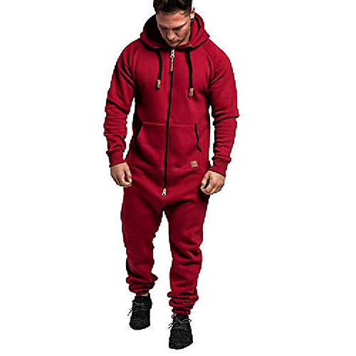 

men's overall jumpsuit jogging onesie tracksuit 3007 black / blue s
