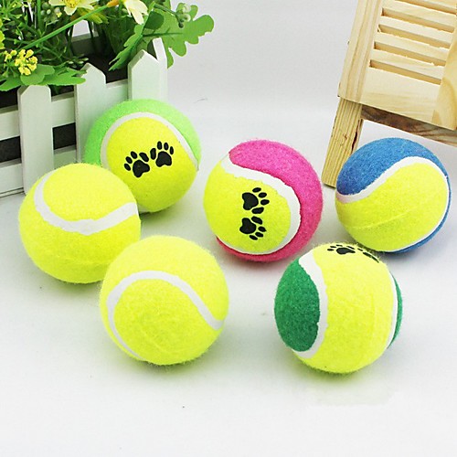 

Ball Tennis ball Interactive Training Interactive Toy Dog Play Toy Dog Cat Puppy 1pc Footprint Pet Training Rubber Gift Pet Toy Pet Play