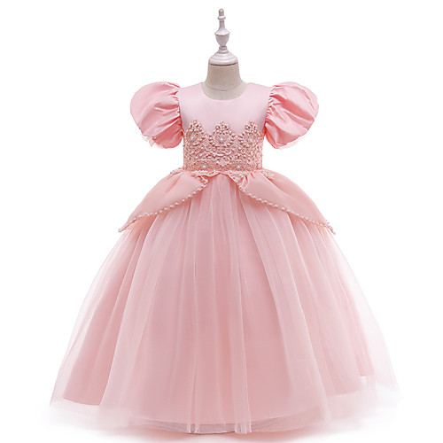 

Cinderella Cosplay Costume Costume Girls' Movie Cosplay Euramerican New Year's Pink Dress Christmas Halloween Carnival Polyester / Cotton Polyester