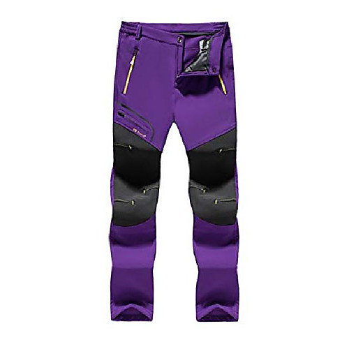 

men thermal waterproof pants outdoor hiking camping pants fishing trekking ski pants women purple 4xl