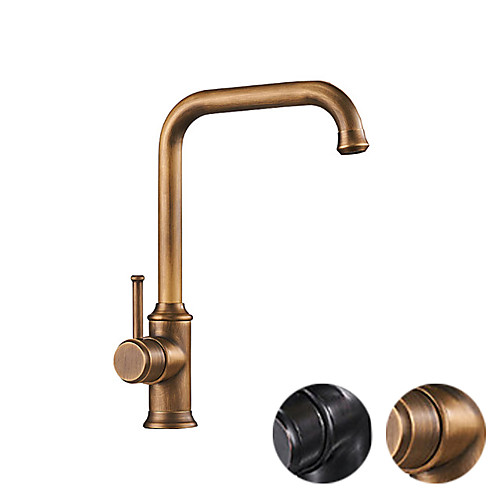 

Single HandleKitchenFaucet,Antique Brass/Black Nickel One Hole Standard Spout,Filter,Brass KitchenFaucet Contain with Cold and Hot Water