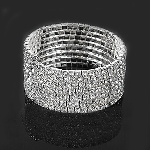 

Women's Bracelet Classic Lucky Stylish Rhinestone Bracelet Jewelry Silver For Wedding Daily