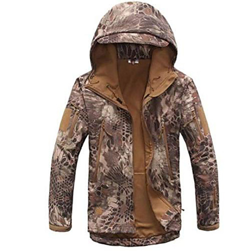 

outdoor pro man military tactical hiking jacket outdoor hunting coat hooded army camo outerwear browm snake xxxl
