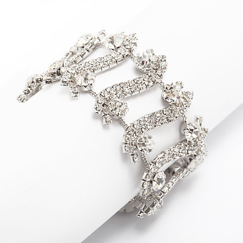 

Women's Bracelet Classic Blessed Stylish Rhinestone Bracelet Jewelry Silver For Wedding Daily