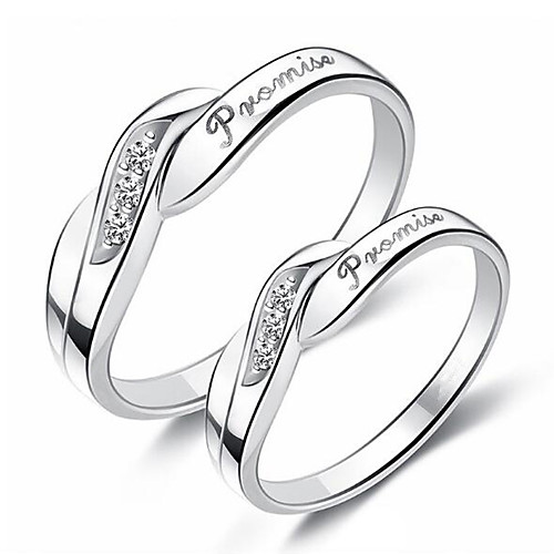 

Couple Rings Geometrical Silver Copper Silver-Plated Precious Fashion 2pcs Adjustable / Couple's / Promise Ring / Adjustable Ring