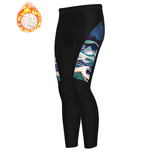 

21Grams Men's Cycling Tights Cycling Pants Winter Fleece Bike Tights Padded Shorts / Chamois Pants Thermal Warm Fleece Lining Breathable Sports Black Mountain Bike MTB Road Bike Cycling Clothing