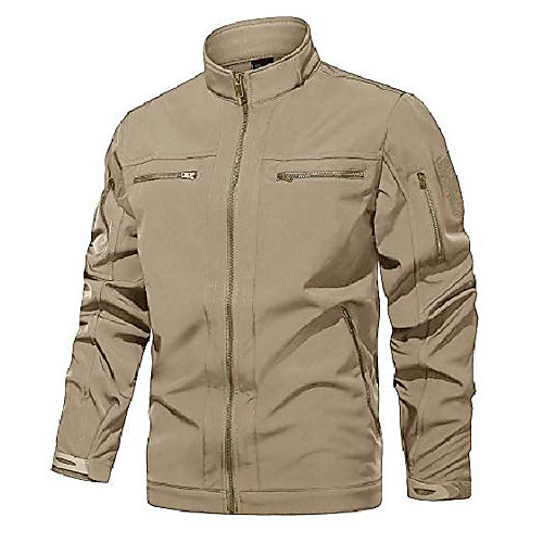 

Men's Hiking Fleece Jacket Winter Outdoor Lightweight Windproof Breathable Quick Dry Winter Jacket Top Fleece Fishing Climbing Camping / Hiking / Caving Natural yellow Black Blue Coffee