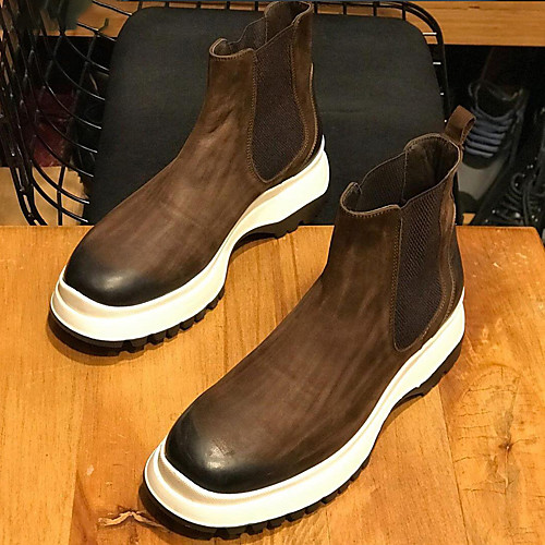 

Men's Boots Daily PU Synthetics Brown Fall Winter