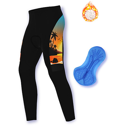 

21Grams Men's Cycling Pants Winter Fleece Spandex Bike Pants / Trousers Fleece Lining Warm Sports Black Mountain Bike MTB Road Bike Cycling Clothing Apparel Bike Wear / Stretchy / Athleisure