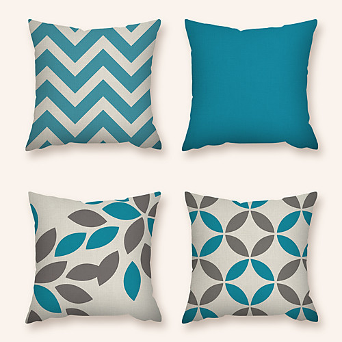 

Cushion Cover 4PC Linen Soft Decorative Square Throw Pillow Cover Cushion Case Pillowcase for Sofa Bedroom Superior Quality Machine Washable