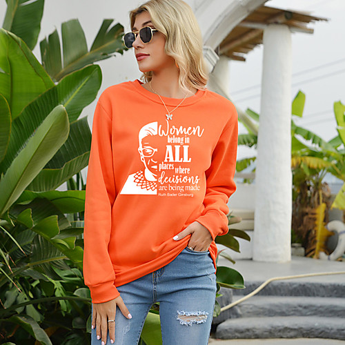 

Women's Pullover Sweatshirt Person Print Daily Casual Hoodies Sweatshirts White Black Red