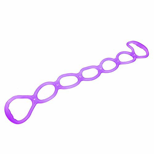 

0 7 ring stretch and resistance exercise band for home or fitness center workout, physical therapy purple