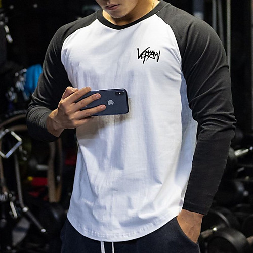 

Men's Long Sleeve Workout Tops Running Shirt Top Casual Athleisure Winter Cotton Thermal Warm Soft Fitness Running Sportswear Normal Activewear Micro-elastic / Summer