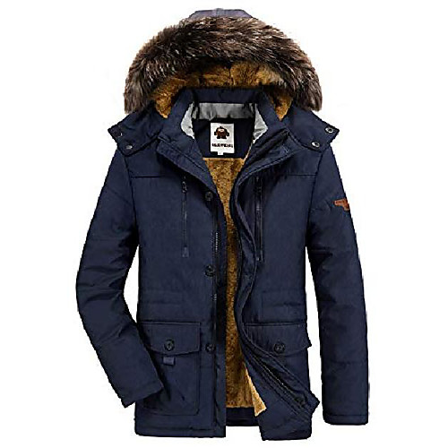 

ucamara parka jacket mens coats with fur hood winter warmth thicken casual outwear coat, a07-army green, gr. eu-3xl
