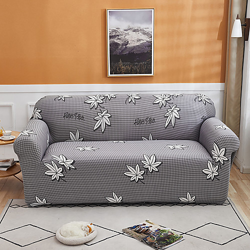 

Maple Leaves 1-Piece Sofa Cover Couch Cover Furniture Protector Soft Stretch Slipcover Spandex Jacquard Fabric Super Fit for 1~4 Cushion Couch and L Shape Sofa,Easy to Install(1 Free Cushion Cover)
