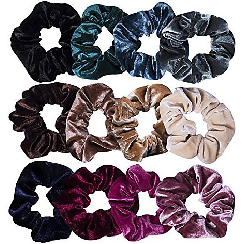 

1 Pc Hair Scrunchies Velvet Elastic Hair Bands Scrunchy Hair Ties Ropes Scrunchie for Women or Girls Hair Accessories 1 Piece Assorted Colors Scrunchies