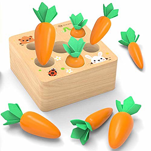 

wooden toys montessori, carrot toys, sorting game wood for children, motor skills toys toddler, carrot harvest montessori, educational toys wood