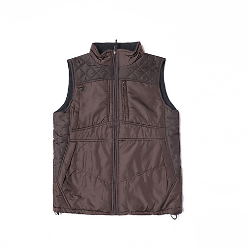 

Men's Hiking Vest / Gilet Fishing Vest Winter Outdoor Solid Color Lightweight Breathable Quick Dry Sweat wicking Top Hunting Fishing Climbing Brown Gray