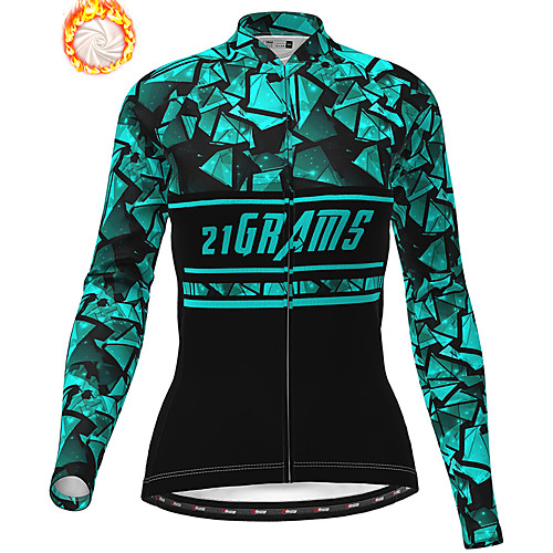 

21Grams Women's Long Sleeve Cycling Jacket Winter Fleece Polyester White Purple Blue Bike Jacket Top Mountain Bike MTB Road Bike Cycling Thermal Warm Fleece Lining Breathable Sports Clothing Apparel