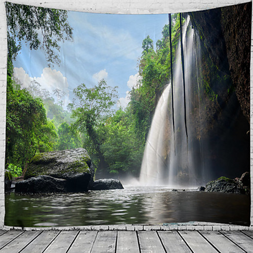 

wall tapestry art decor blanket curtain hanging home bedroom living room decoration waterfall scenery