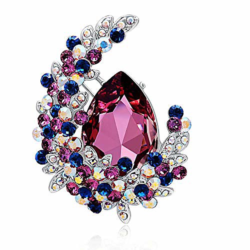 

brooches for women, fashion rhinestone with swarovski crystal jewelry women's brooches & pins christmas gift