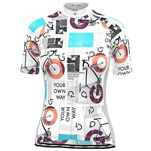 

Women's Short Sleeve Cycling Jersey White Bike Top Mountain Bike MTB Road Bike Cycling Breathable Quick Dry Sports Clothing Apparel / Stretchy / Athleisure