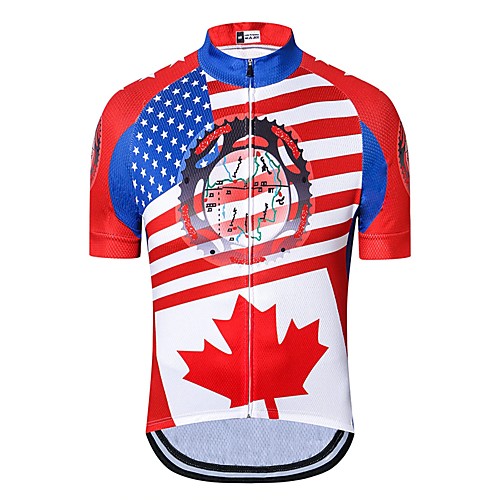 

Men's Short Sleeve Cycling Jersey Red Bike Top Mountain Bike MTB Road Bike Cycling Breathable Sports Clothing Apparel / Stretchy / Athletic